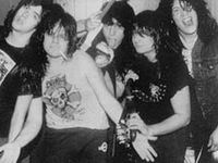 Testament, 1987: слева направо - Greg Christian, Louie Clemente, Alex Skolnick, Eric Peterson, Chuck Billy